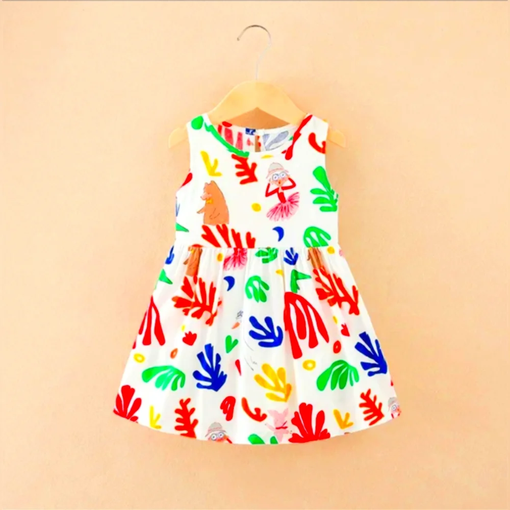 New Sleeveless Summer Girl Dress - Picture 1 of 4